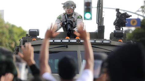 Police Push Back Using Rubber Bullets And Tear Gas On Floyd Protesters