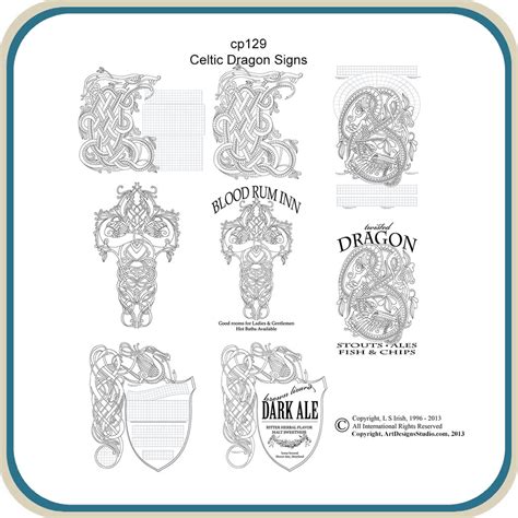 Celtic Dragon Signs & Patterns – Classic Carving Patterns – Art Designs ...