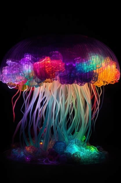 Premium AI Image Jellyfish Glow In The Dark