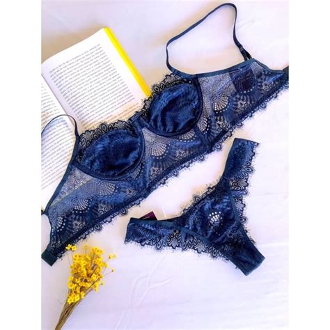 Conjunto Luana Lingerie Sem Bojo Shopee Brasil