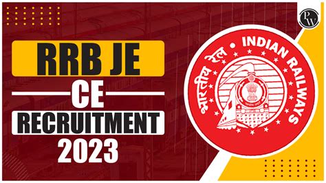 RRB JE CE Recruitment 2023 Notification Eligibility Apply Online