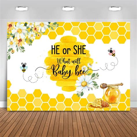 Honey Bee Gender Reveal Backdrop What Will Baby Bee Gender Reveal