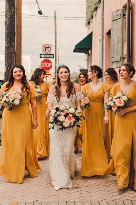 Yellow Bridesmaid Dresses Ideas For Bright Celebration Mustard