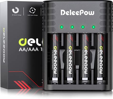 Buy Deleepow Rechargeable AAA Batteries Lithium 1 5V 1200mWh 1500