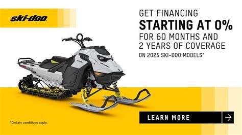 Ski Doo Get Financing Starting At 0 For 60 Months And 2 Years Of