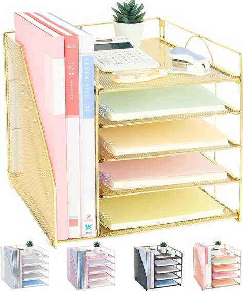 Livhil Desk Organizer and Accessories for Office Supplies, Paper Letter ...