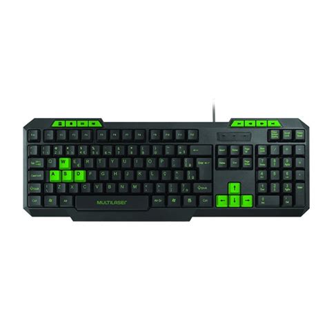 Teclado Gamer Slim Multilaser Tc Verde Schumann