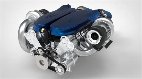 Twin Turbo V12 Engine 3D model | CGTrader