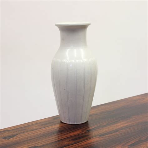 Large White Stoneware Vase by Gunnar Nylund for Rörstrand 1950s for