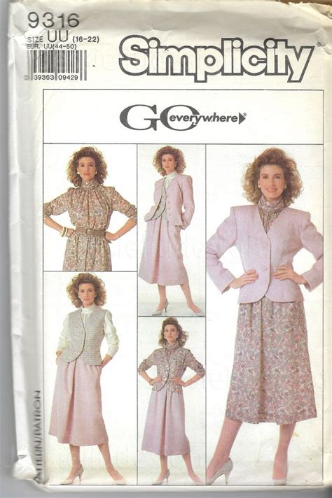 Sewing Fiber 8625 UNCUT Vintage Simplicity Sewing Pattern Misses