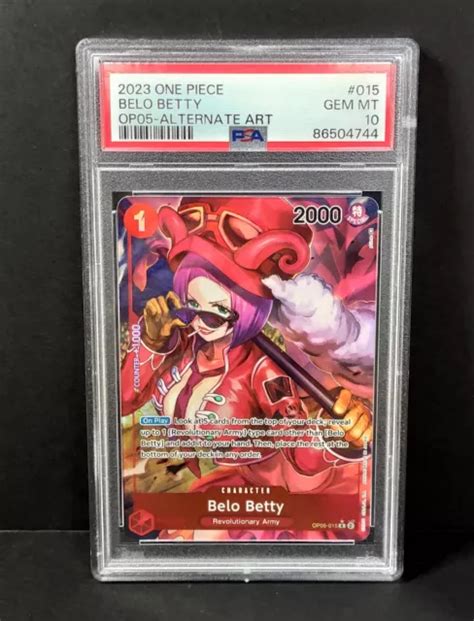 One Piece Op05 Belo Betty 015 Alternate Art Psa 10 Eur 65 00 Picclick Fr