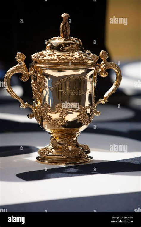 The Webb Ellis trophy cup at Milton Keynes Stadium Stock Photo - Alamy