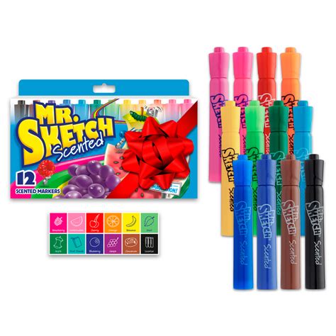 Mr Sketch Washable Scented Chisel Tip Marker Set Bold Colored 8