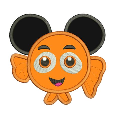 Character Inspired Nemo Fish Embroidery Applique Design