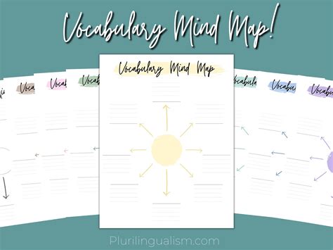 Vocabulary Mind Map Printable Language Vocab Tracker, Vocab Printable ...