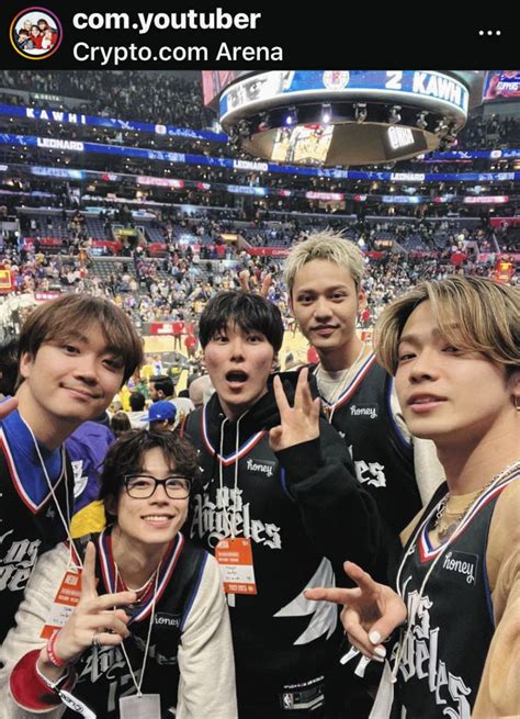 【写真】コムドット、5人でnba観戦「感無量です」：中日スポーツ・東京中日スポーツ