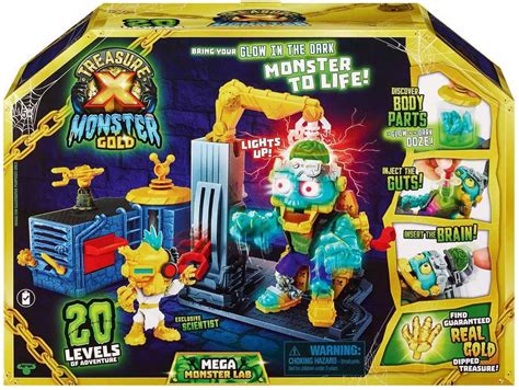 Treasure X Monster Gold Glow in The Dark Mega Monster Lab, 20 Levels of ...