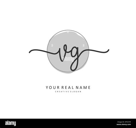 Vg Initial Letter Handwriting And Signature Logo A Concept Handwriting