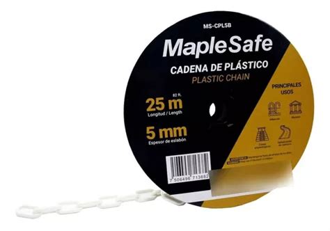 Rollo De Cadena Plastica Mm Blanca Maple Safe Color Blanco