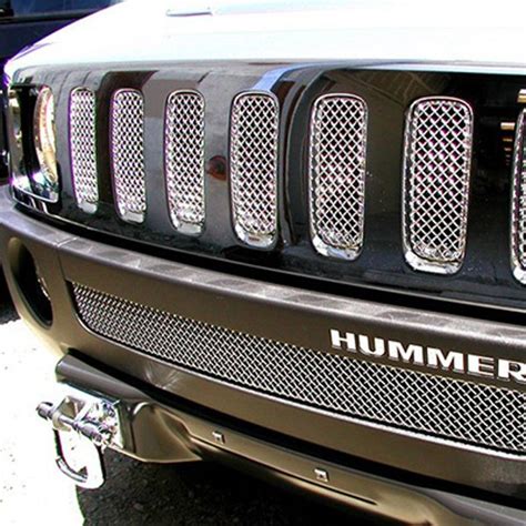 GrillCraft Hummer H3 2009 MX Series Silver Fine Mesh Grille