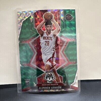 2021 22 Panini Mosaic Green Prizm 218 Alperen Sengun Rookie Rockets RC