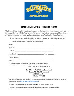 Fillable Online Raffle Donation Request Form Fill Online Printable