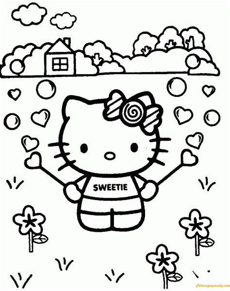 Baby Hello Kitty Coloring Page - Free Printable Coloring Pages