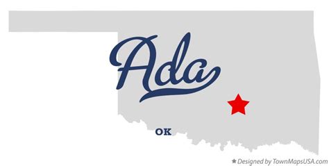 Map of Ada, OK, Oklahoma