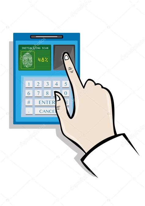 Clipart: attendance | Fingerprint Biometrics Technology concept ...