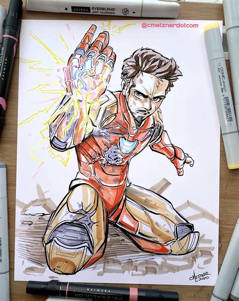 Here’s my drawing of Iron Man! : r/marvelstudios