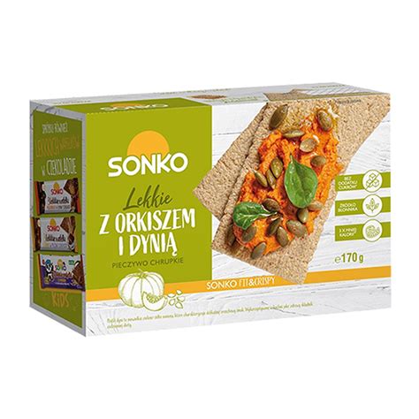 Sonko Pieczywo Lekkie Z Orkiszem i Dynią 170g Polski24