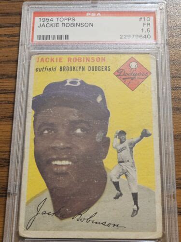 Jackie Robinson 1954 Topps Card 10 PSA 1 5 EBay