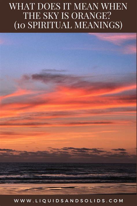 What Does It Mean When The Sky Is Orange Spiritual Meanings