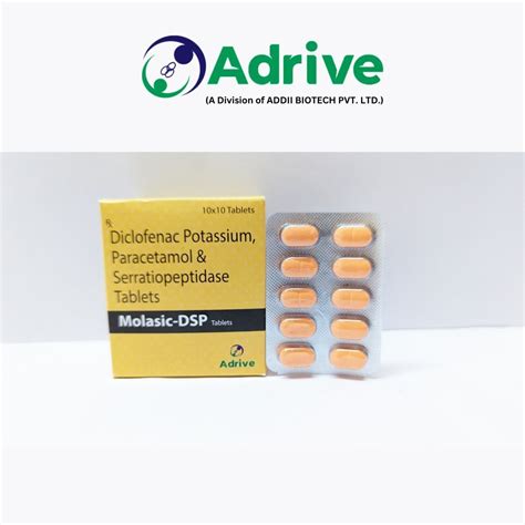 Diclofenac Sodium 50 Mg Paracetamol 325 Mg Serratiopeptidase 15mg At Rs 105box Diclofenac