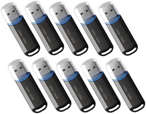 PSA Memoria USB ADATA 32 GB Kit De 10 Piezas 2 0 Con Tapa Color Negro