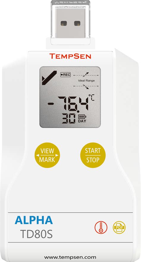 Tempsen Single Use Data Logger With Pdf Functionality