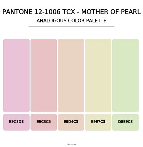 PANTONE 12-1006 TCX - Mother of Pearl color palettes - colorxs.com