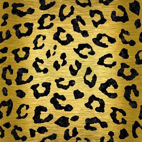 A Cheetah Print Pattern Using A Black Marble Spots On A Brushed Gold