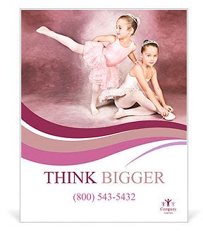 Two Small Ballerinas Poster Template Design ID 0000014230