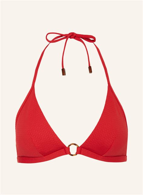 Vilebrequin Triangel Bikini Top Flechett In Rot