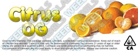 CITRUS OG California WeedLabels