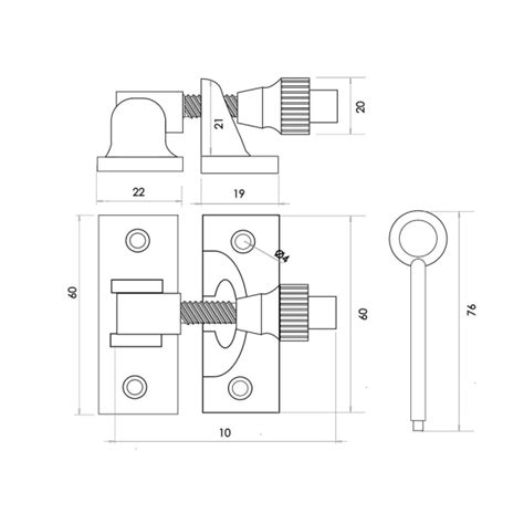 Jedo Lockable Brighton Fasteners Jedo Lockable Brighton Fasteners 58mm