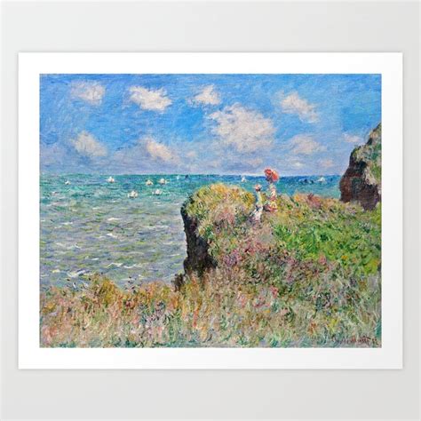 Claude Monet Cliff Walk At Pourville 1882 Art Print by Restored Art And ...