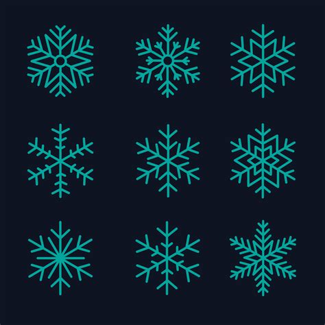 Set of snowflakes Christmas design vector illustration 14772708 Vector ...