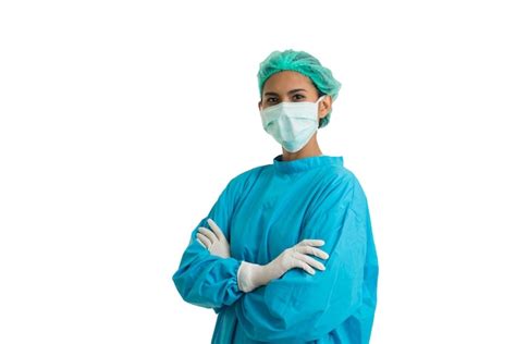 Premium Photo Portrait Of Female Surgeon Wearing Surgical Mask