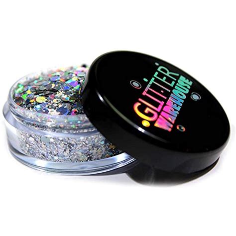 Chunky Silver Holographic Glitter Mix Festival Makeup Essential