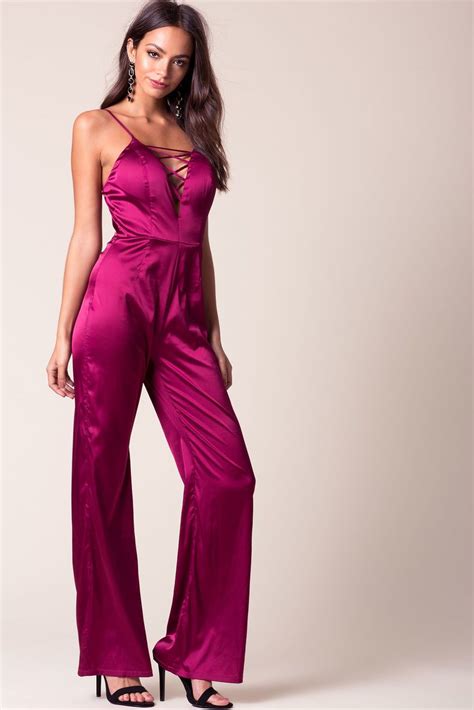 Silk Outfits Hot Outfits Negligee Dress Red Formal Dress Formal Dresses Satin Jumpsuit