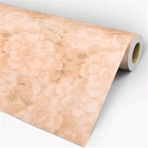 Papel De Parede Adesivo Floral Nude Parcelamento Sem Juros