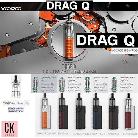 Voopoo Battery Include Drag Q Pod Kit Mah Mtl System New Upgraded