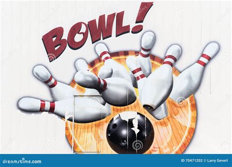 Bowling Alley Mural Stock Photo Image Of Advertise Advertisement